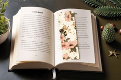 Boho Floral Honeybee PNG Bookmark Sublimation Designs Product Image 3