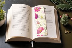 Cosmos Flowers PNG Bookmark Sublimation Designs Product Image 3