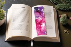 Hot Pink Galaxy PNG Bookmark Sublimation Designs Product Image 3