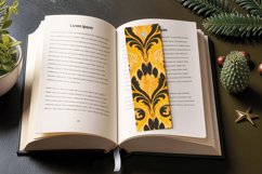 Tuscan Sun Damask PNG Bookmark Sublimation Design Product Image 3