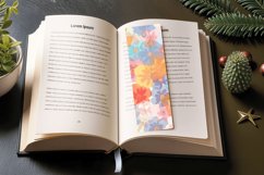 Pastel Rainbow Blooming Flowers PNG Bookmark Sublimation Des Product Image 3