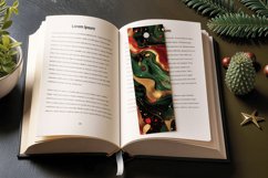 Christmas alcohol Ink PNG Bookmark Sublimation Design Product Image 3