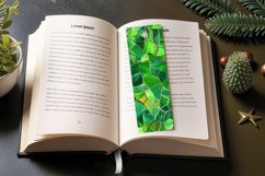 Green Stained Glass PNG Bookmark Sublimation Designs Product Image 3