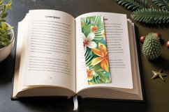 Tropical Paradise Flowers PNG Bookmark Sublimation Designs Product Image 3