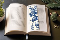 French Toile Floral Fabric PNG Bookmark Sublimation Designs Product Image 3