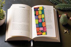 Doodle Polka Dots Rectangles PNG Bookmark Sublimation Design Product Image 3