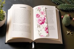 Pink Flowers PNG Bookmark Sublimation Designs Product Image 3