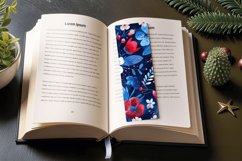 4th of July Watercolor Floral PNG Bookmark Sublimation Desig Product Image 3