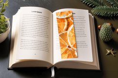 Watercolor Orange PNG Bookmark Sublimation Design Product Image 3