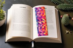 Geometric shape Rainbow PNG Bookmark Sublimation Design Product Image 3
