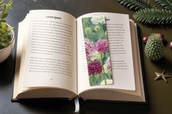 Allium Flowers Garden PNG Bookmark Sublimation Designs Product Image 3