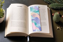 Pastel Abstract Waves Lines PNG Bookmark Sublimation Design Product Image 3