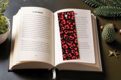Black and Red Leopard Valentine PNG Bookmark Sublimation Des Product Image 3