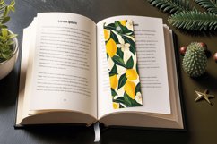 Summer Lemons Garden PNG Bookmark Sublimation Designs Product Image 3