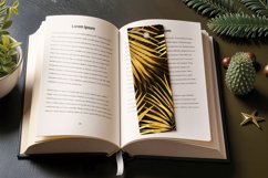 Gold Palm Leaves PNG Bookmark Sublimation Designs Product Image 3