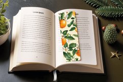Oranges Garden Floral PNG Bookmark Sublimation Designs Product Image 3