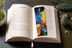 Colorful Paint Splashes PNG Bookmark Sublimation Designs Product Image 3