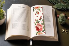 Polka Dots &amp; Rose Flowers PNG Bookmark Sublimation Designs Product Image 3