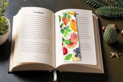 Watercolor Summer Fruits PNG Bookmark Sublimation Designs Product Image 3