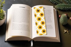 Sunflowers &amp; Polka Dots PNG Bookmark Sublimation Designs Product Image 3