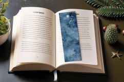 Luxury Dusty Blue PNG Bookmark Sublimation Design Product Image 3