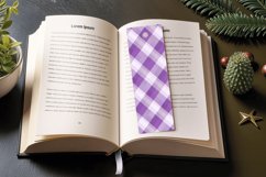 Lavender Purple Gingham Plaids PNG Bookmark Sublimation Desi Product Image 3