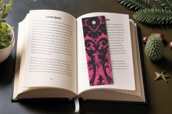 Floral Grunge Vintage Pink Goth PNG Bookmark Sublimation Des Product Image 3
