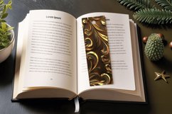 Elegant Golden PNG Bookmark Sublimation Design Product Image 3