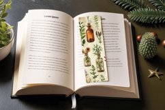 Vintage Botanical Herbs Bottles PNG Bookmark Sublimation Des Product Image 3