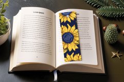 Sunflower Boho PNG Bookmark Sublimation Design Product Image 3