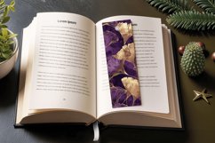 Purple and Gold Ginkgo PNG Bookmark Sublimation Design Product Image 3