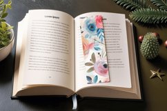 Pastel Watercolor Floral PNG Bookmark Sublimation Designs Product Image 3