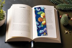 French Knitted Flower Fabric PNG Bookmark Sublimation Des Product Image 3