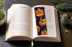 Halloween Pumpkin &amp; bat PNG Bookmark Sublimation Design Product Image 3