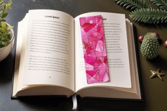 Pink Stained Glass PNG Bookmark Sublimation Design Product Image 3