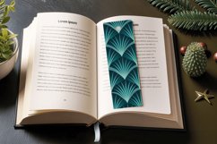 Teal Art Deco Radiance PNG Bookmark Sublimation Design Product Image 3