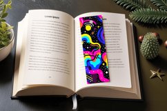Neon Rainbow Abstract PNG Bookmark Sublimation Design Product Image 3