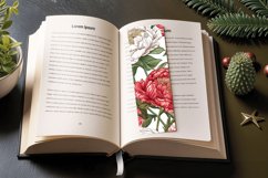 Peony Garden Bookmark PNG Bookmark Sublimation Designs Product Image 3