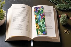 Spring Stained Glass Floral PNG Bookmark Sublimation Designs Product Image 3