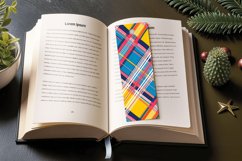 Bright Summer Plaid PNG Bookmark Sublimation Design Product Image 3