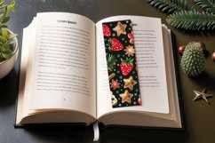 Christmas Strawberry Gingerbread PNG Bookmark Sublimation De Product Image 3