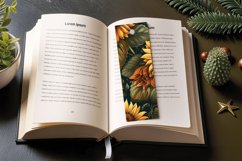 Vintage Autumn Sunflower Fabric PNG Bookmark Sublimation Des Product Image 3