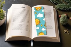 Happy Cute Sun Clouds Childish PNG Bookmark Sublimation Desi Product Image 3