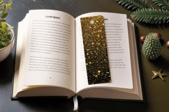 Gold Glitter Texture Sparkling PNG Bookmark Sublimation Desi Product Image 3