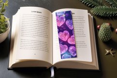 Neon 3D Puffy Glitter Hearts PNG Bookmark Sublimation Des Product Image 3