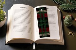 Red Green Knitted Plaids Fabric PNG Bookmark Sublimation Des Product Image 3