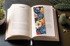 Batik Fabric Flowers Printable PNG Bookmark Sublimation Desi Product Image 3