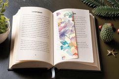 Pastel Watercolor Floral Fabric PNG Bookmark Sublimation Des Product Image 3