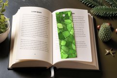 Sage Green Stained Glass PNG Bookmark Sublimation Design Product Image 3