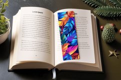 Rainbow Tropical Leaves PNG Bookmark Sublimation Designs Product Image 3
